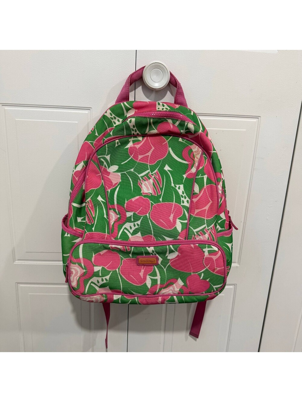 Lilly Pulitzer Backpack Pink Green Floral Preppy Style 72623 May 2010